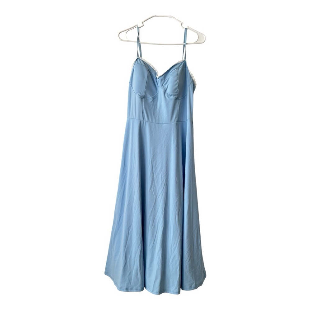 NWOT Light Blue Spaghetti Strap Maxi Dress